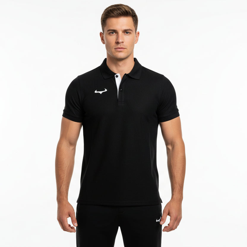 Demon Athletics Poloshirt Schwarz