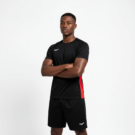 Demon Athletics AeroSwift  T-shirt Schwarz-Rot