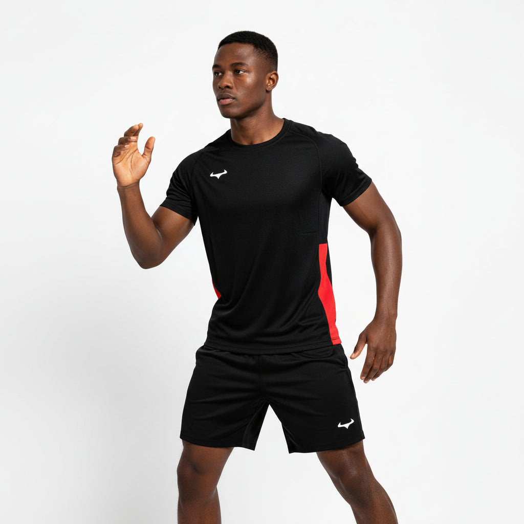 Demon Athletics AeroSwift  T-shirt Schwarz-Rot