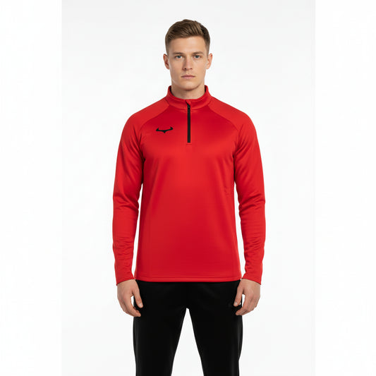 Demon Athletics Classic Zip-Trainingspulli Rot