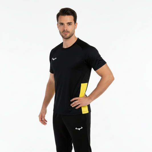 Demon Athletics T-shirt AeroSwift Schwarz-Gelb